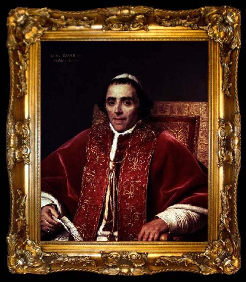 framed  Jacques-Louis David Portrait of Pope Pius VII, ta009-2